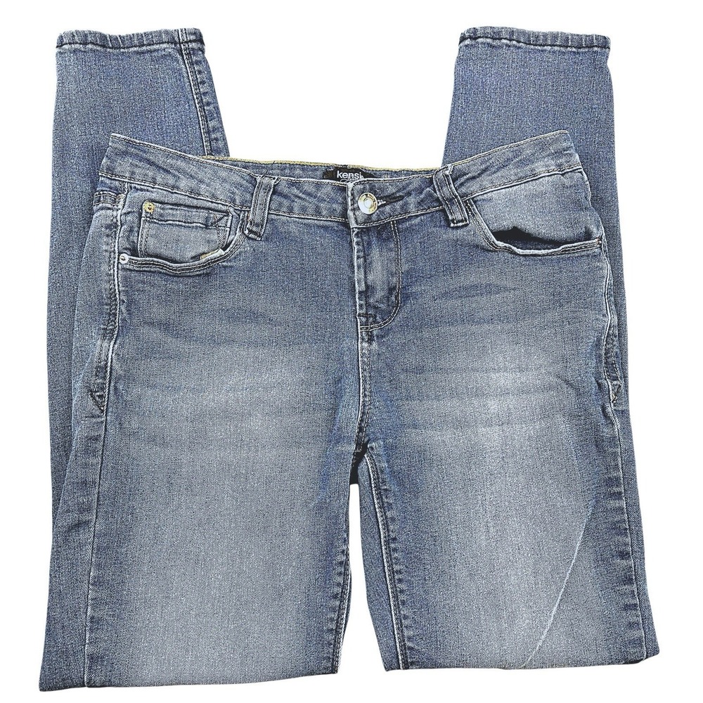 Kensie Jeans Womens 29 Pretty Skinny Blue Medium Wash Stretch Denim High Rise